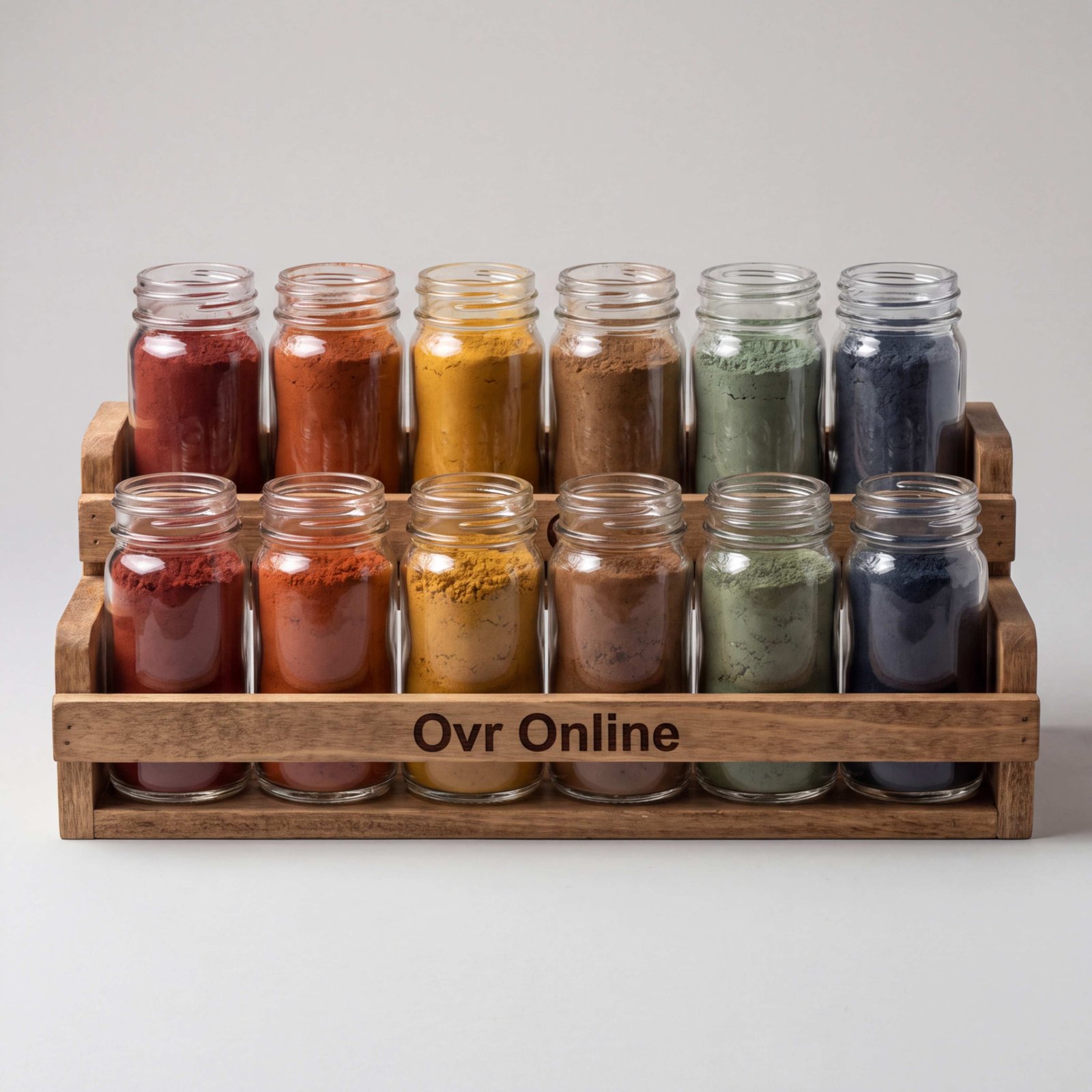 Pigment Jar Rack with Twelve Jars