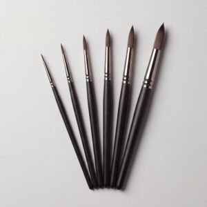Synthetic Round Brush Set, Six Sizes